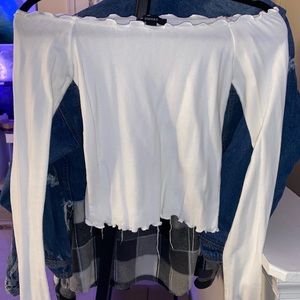 M Off The Shoulder Long Sleeve Top